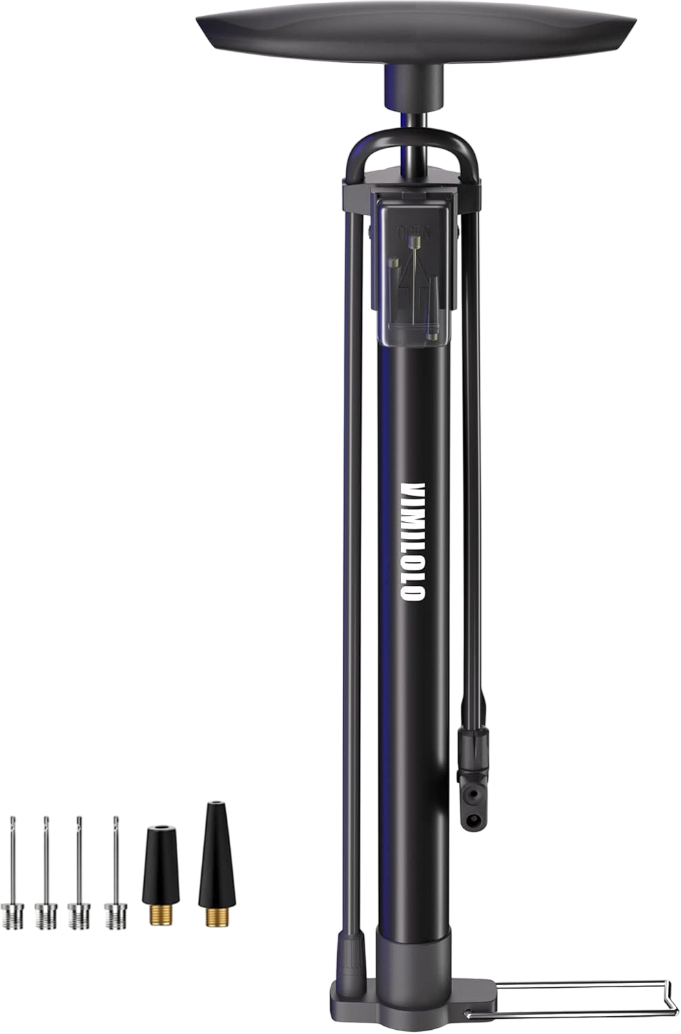 Vimilolo Bike Pump, Portable With Gauge
